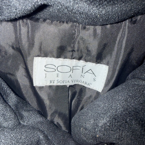 Sofia Vergara Black Puffer Jacket Coat Velveteen Womens Size Medium Comfy Soft - Picture 2 of 8
